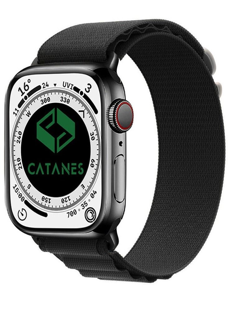 CATANES - Alpine Loop Compatible with Apple Watch Band 38mm, Nylon Wristband,Black - Image 1