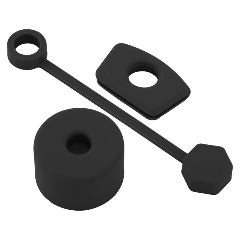 Reusable Leak Stopper Plug And Straw Cover Set For Cups Black - Image 5