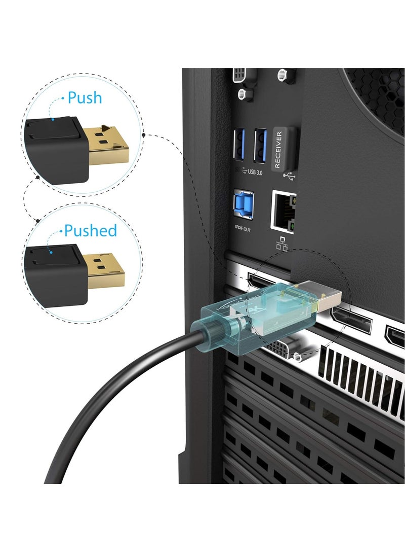كيبل دايركت كابل Mini DisplayPort (Thunderbolt) إلى DisplayPort – بطول 1 متر، 4K 60Hz، إصدار 1.2، موصل بقفل، لون أسود  - Image 4
