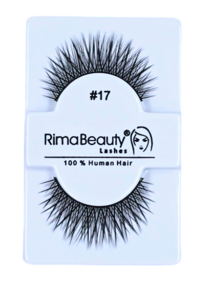 Rima Beauty Lashes - Human HAIR Black # 17 - Image 1