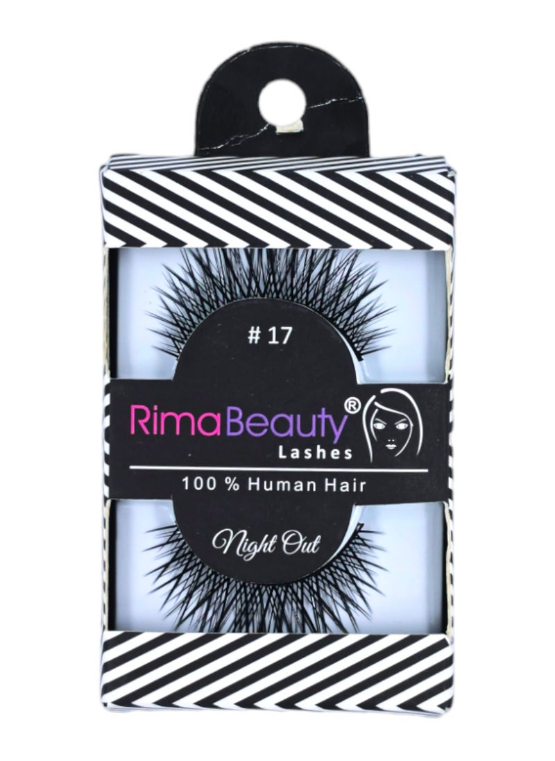 Rima Beauty Lashes - Human HAIR Black # 17 - Image 1