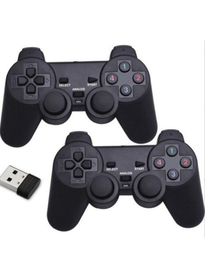 P2p3 Doubles Gamepad Two-player Game 2.4G Wireless Connection Computer Android TV Gamepad-Product Color:Black