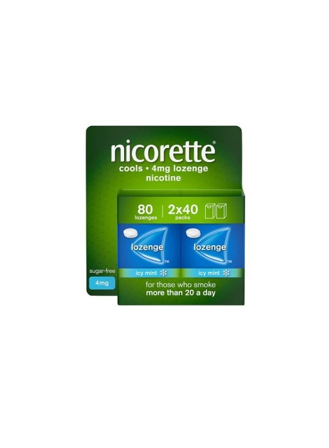Nicorette Icy Mint Lozenges 4mg 80 Count - Image 1