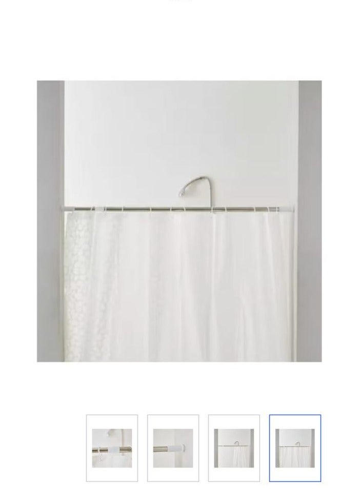 Stainless steel shower and bathroom curtain rod, extendable, size 104-190 cm - Image 1