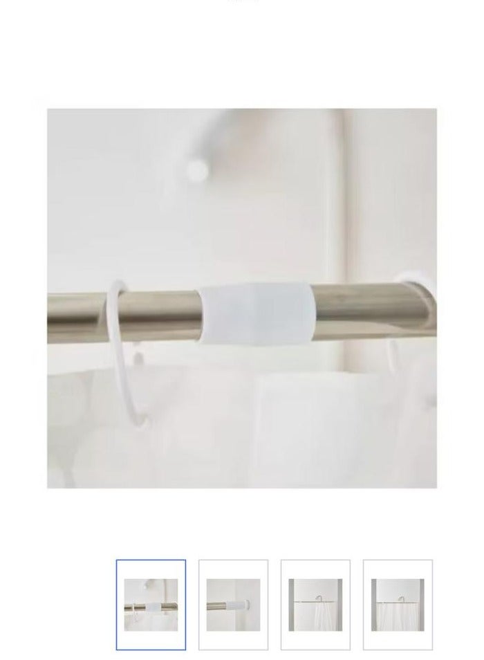 Stainless steel shower and bathroom curtain rod, extendable, size 104-190 cm - Image 2