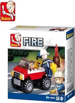 Sluban Sluban m38-b0621 fire police car 58 pcs, multi-colors 