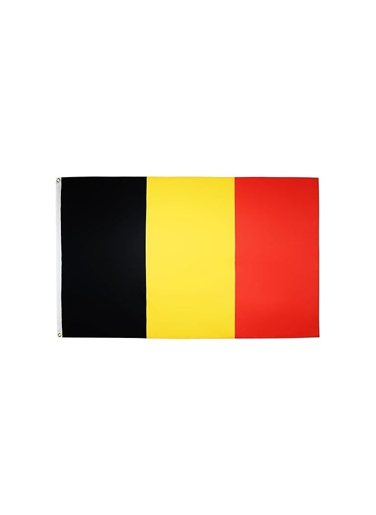 PRINTSHOP4ME Belgium Flag 3x5ft Outdoor or Indoor Flag for Sport Events and Home - Polyester - Size 90x150cm - Perfect for Sports Fan Flag  - Image 1