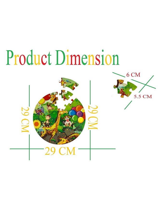 FunBlast Jungle Theme Animal Jigsaw Puzzle for Kids Jigsaw PuzzleToys for Kids 3+Years Above, DIY Wooden Jigsaw Puzzles, Matching Puzzles for Kids, Play and Lean Toys (28 Pcs; Multicolor) - Image 2