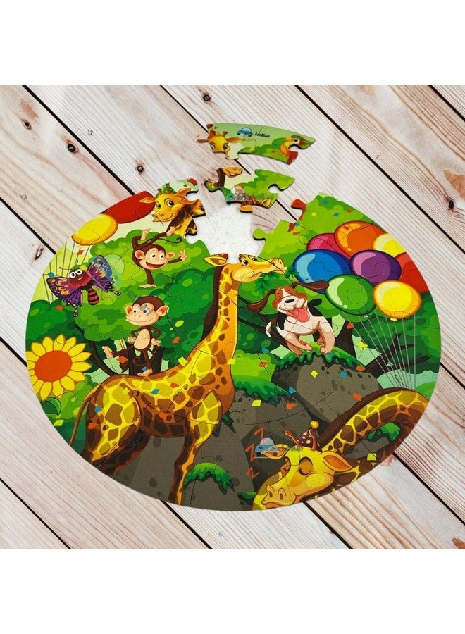 FunBlast Jungle Theme Animal Jigsaw Puzzle for Kids Jigsaw PuzzleToys for Kids 3+Years Above, DIY Wooden Jigsaw Puzzles, Matching Puzzles for Kids, Play and Lean Toys (28 Pcs; Multicolor) - Image 3
