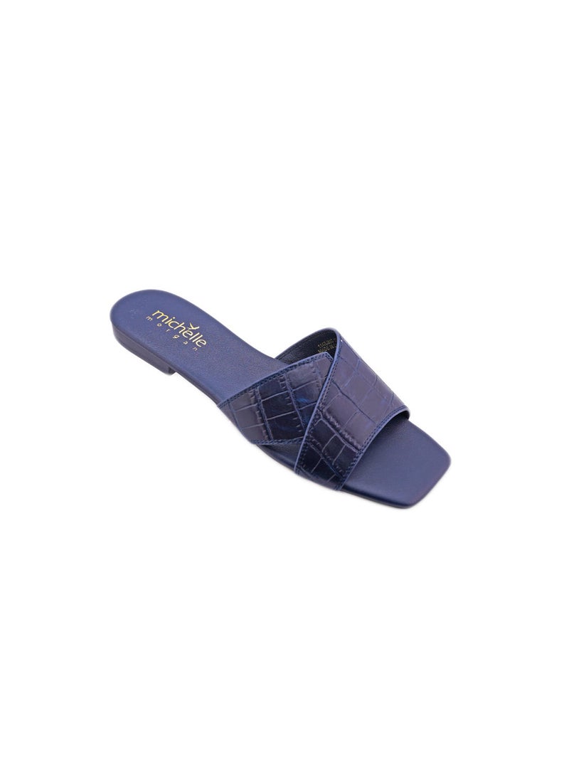Michelle Morgan Casual Ladies Slides  Dark Blue 36  - Image 1