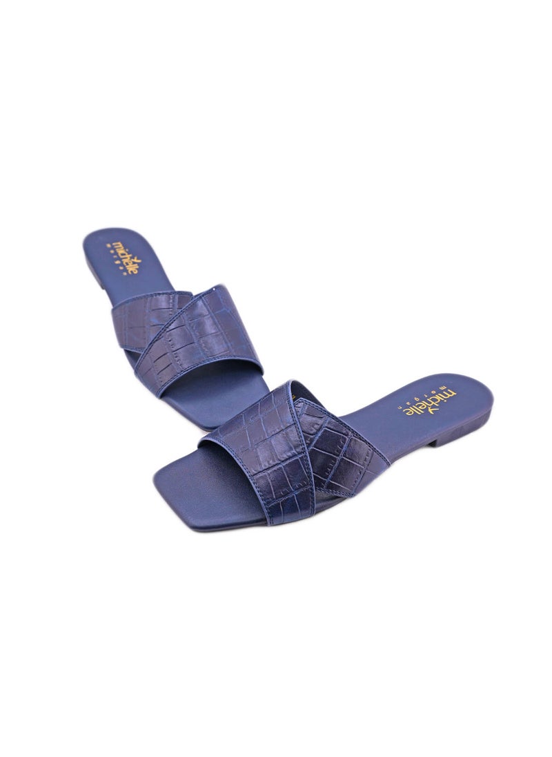 Michelle Morgan Casual Ladies Slides  Dark Blue 36  - Image 2