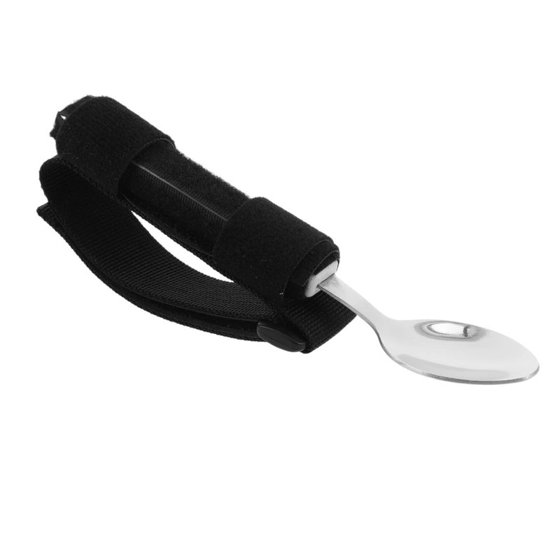 Adaptive Stainless Steel Feeding Spoon With Strap For Elderly - Image 2