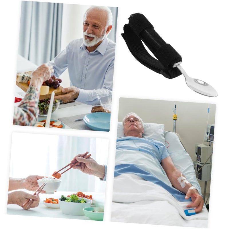 Adaptive Stainless Steel Feeding Spoon With Strap For Elderly - Image 4