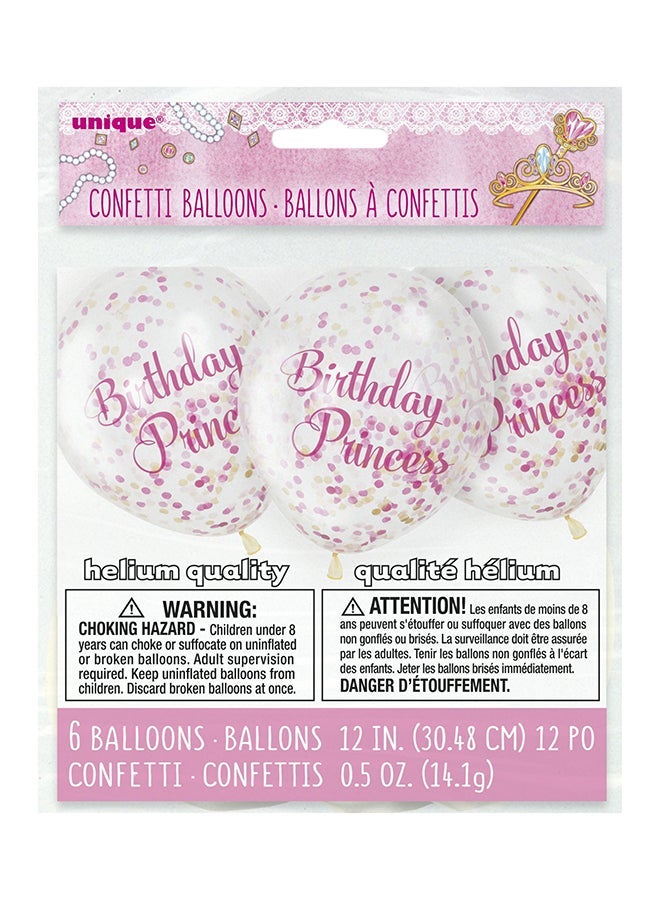 يونيك 6 قطع بالونات الأميرة قصاصات 12 بوصة - Image 1