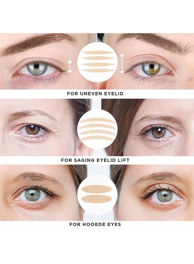 إيلهو شريط الجفن للعيون المقنعين غير مرئية - شرائط رفع الجفن 480 قطعة - شرائط جفن مزدوجة مقاومة للماء - شد الجفن الفوري للجفون الثقيلة ، غير المستوية ، المقنعين ، أحادية الجفون ، مع قضبان شوكة وملاقط - Image 4