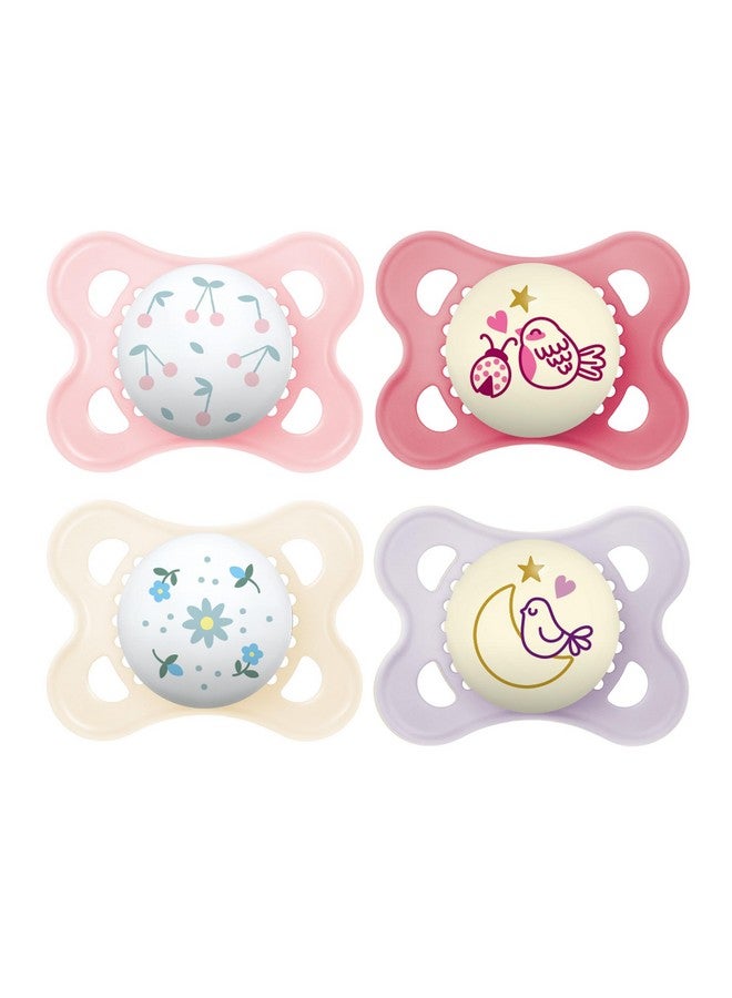 MAM Original Day & Night Pacifiers, Binky Pacifier for 0-6 Months, BPA-Free Silicone, Glows in The Dark, Best for Newborn Babies, Developed with Medical Experts, 4 Count Binkies - Image 1