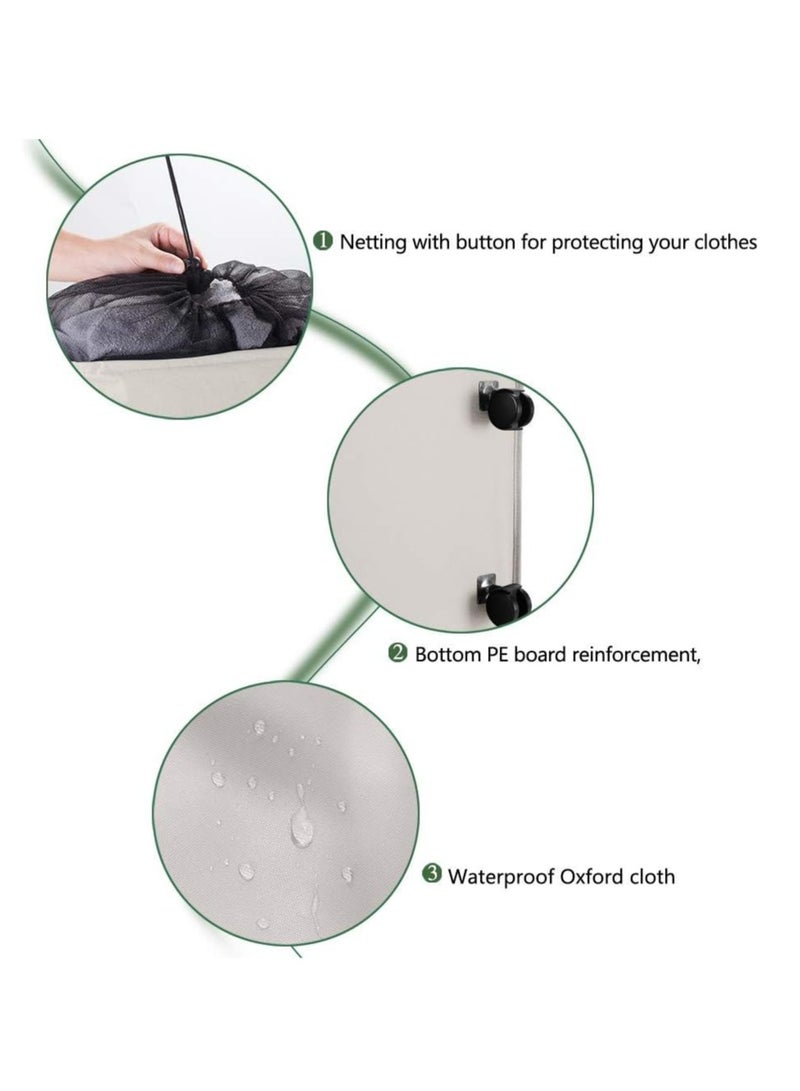 Laundry Basket on Wheels - white - Image 5