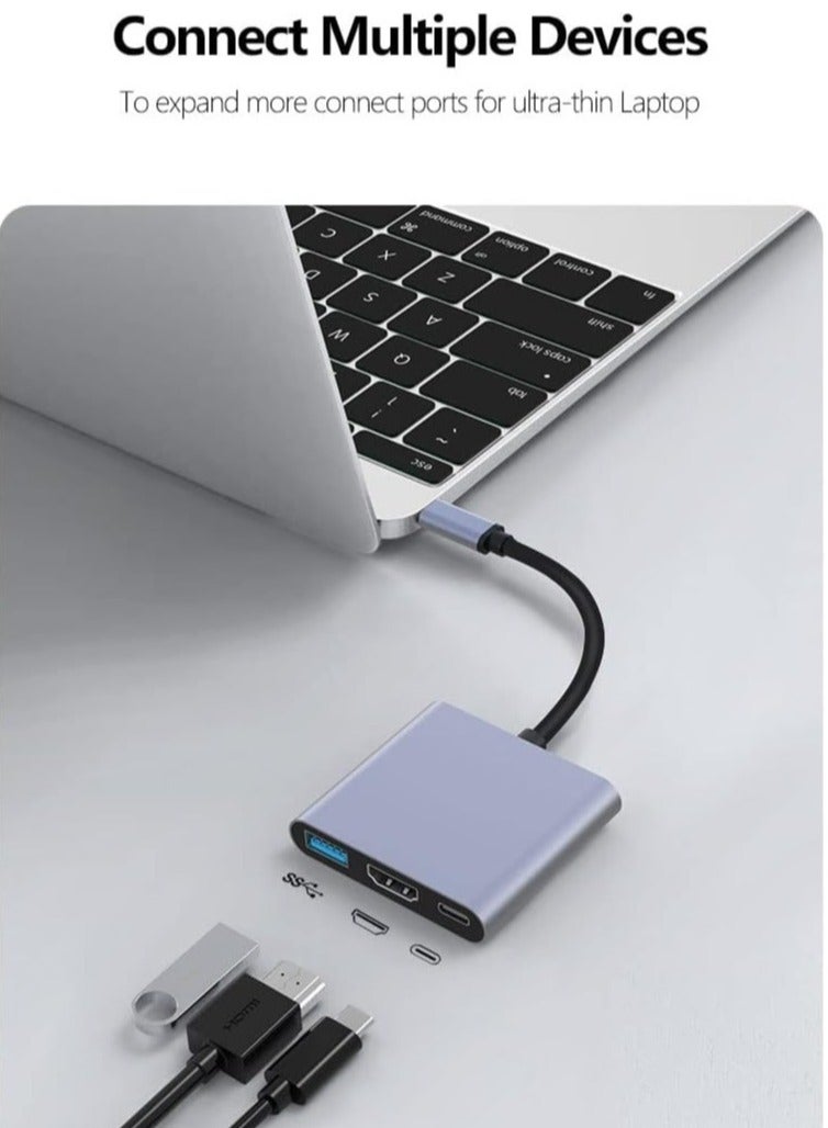 USB hub 3.0 for Type-c Port,3 in 1 Adapter for pc Accessories with USB-C 4K HDMI SD/TF Ethernet,Dock Station for Tablet PC Phone,Compatible with HP Dell Lenovo Galaxy Surface Thinkpad iPad iPhone Mac - Image 5