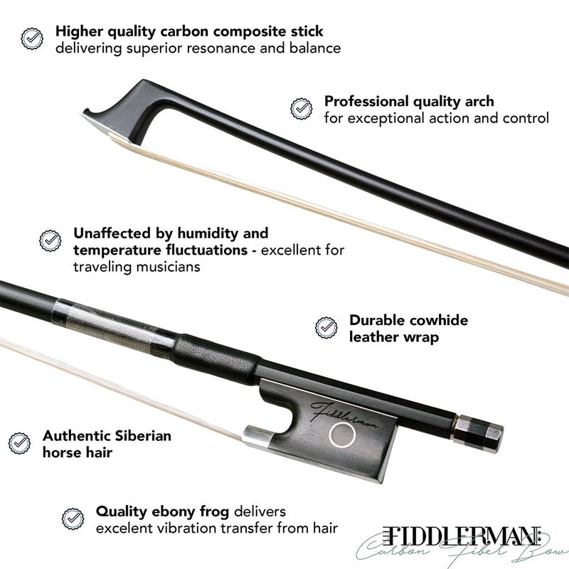 Fiddlerman Carbon Fiber Violin Bow 1/4 - Image 2
