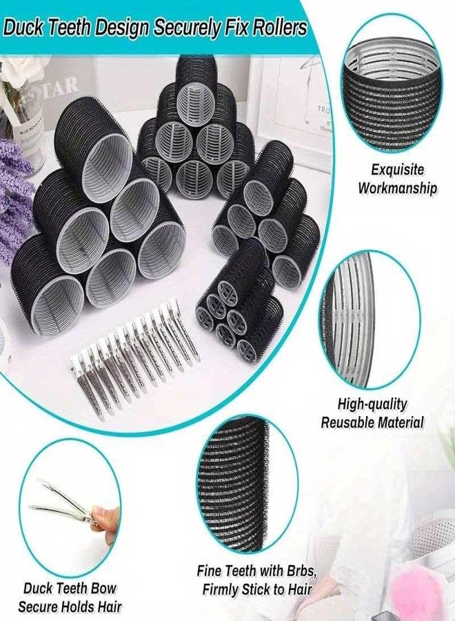 hito 37pcs Hair Styling Kit Self Grip Rollers Clips Storage Bag All Hair Type - Image 4