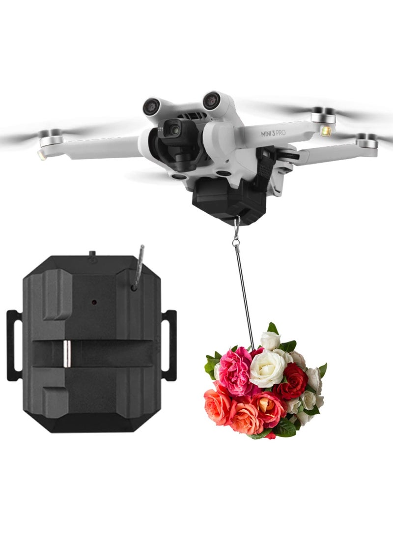 Zikra Drone Thrower for DJI Mini 3 Pro and Mavic 3, Remote-Controlled Air Dropper, Ideal for Delivering Bait, Gifts and Wedding Rings, USB Charged, Quick Release, Safe Magic Strap - Image 1