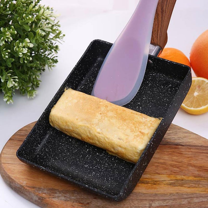 Square Nonstick Tamagoyaki Pan Medium Size Maifan Stone Coating Omelette Skillet for Induction Cooktop Non Stick Egg Frying Pan for Home Kitchen Cooking Random Random Color - Image 5