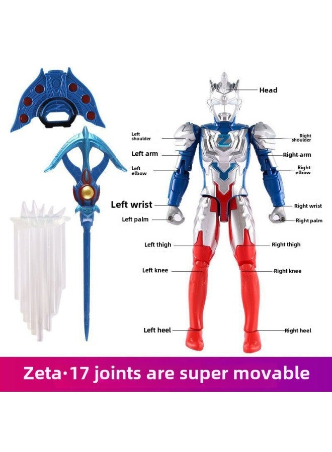 Ultraman Hand-made Spot Gold Cero Beria Geed Tiga Doll Model Stand Kidsren's Toys-Color:Zeta Alpha - Image 1