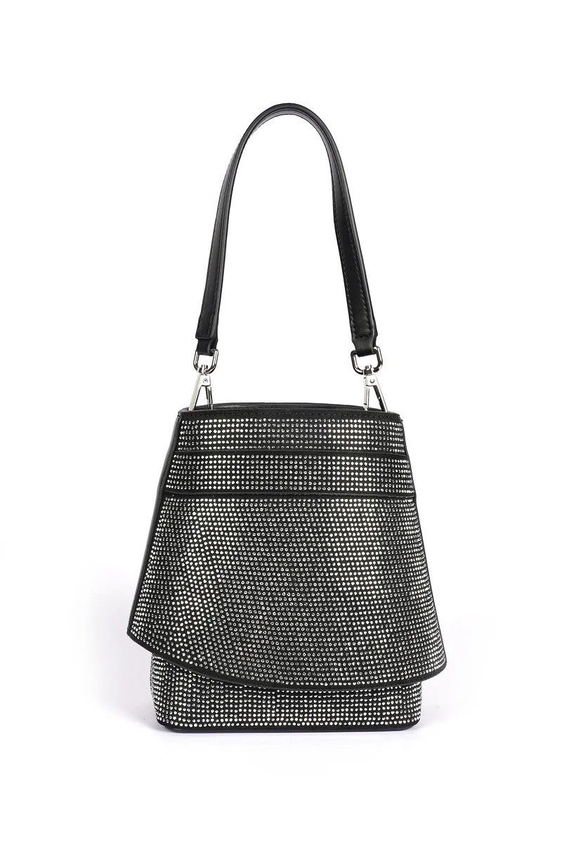 Cuple Studded trapezoidal shape handbag