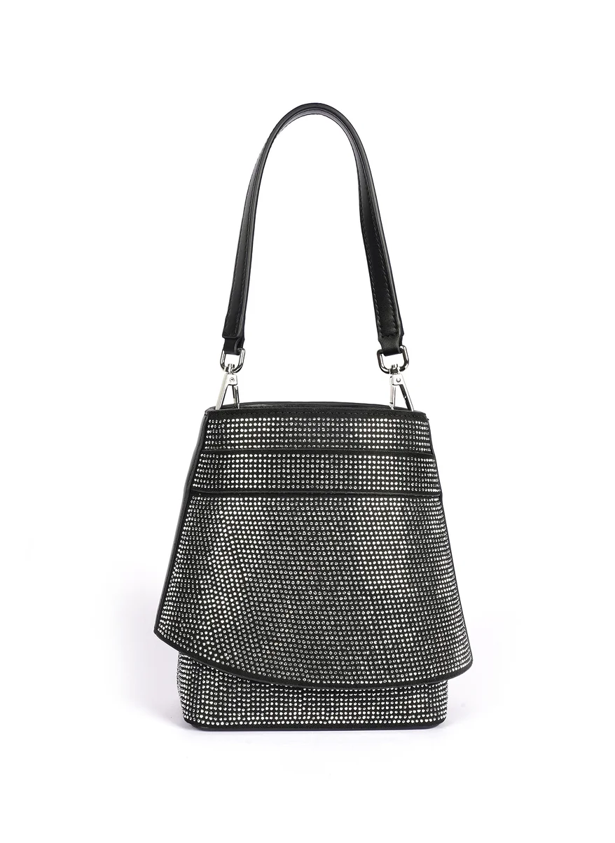 Cuple Studded trapezoidal shape handbag
