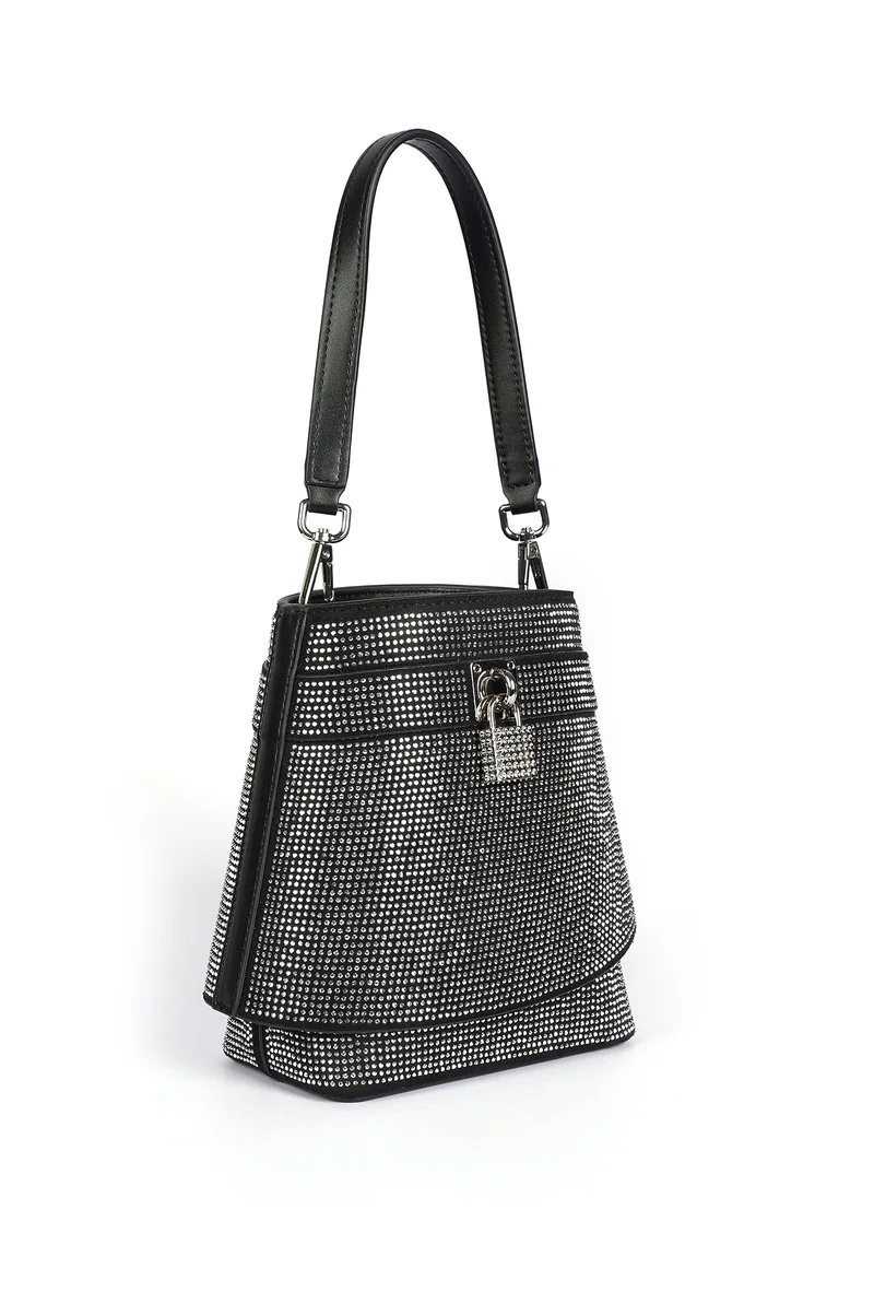 Cuple Studded trapezoidal shape handbag