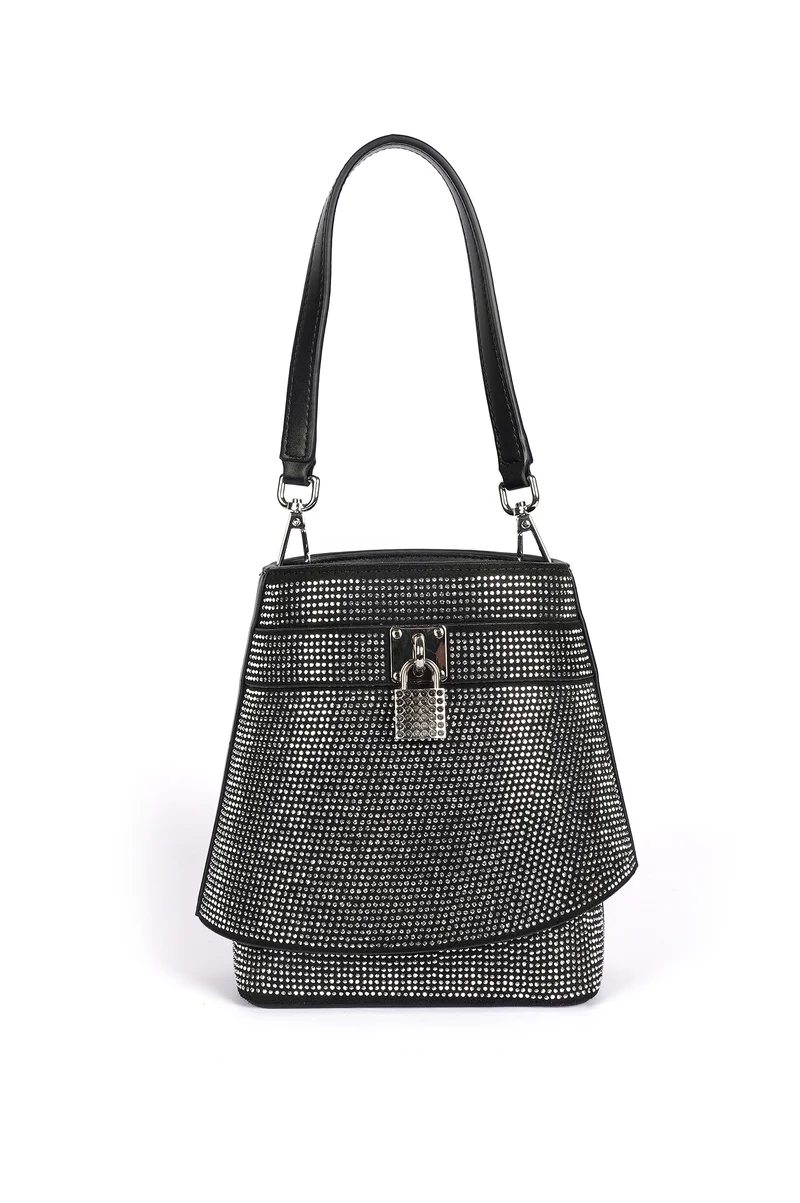 Cuple Studded trapezoidal shape handbag