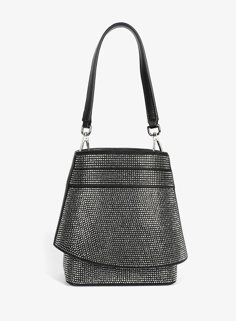 Cuple Studded trapezoidal shape handbag