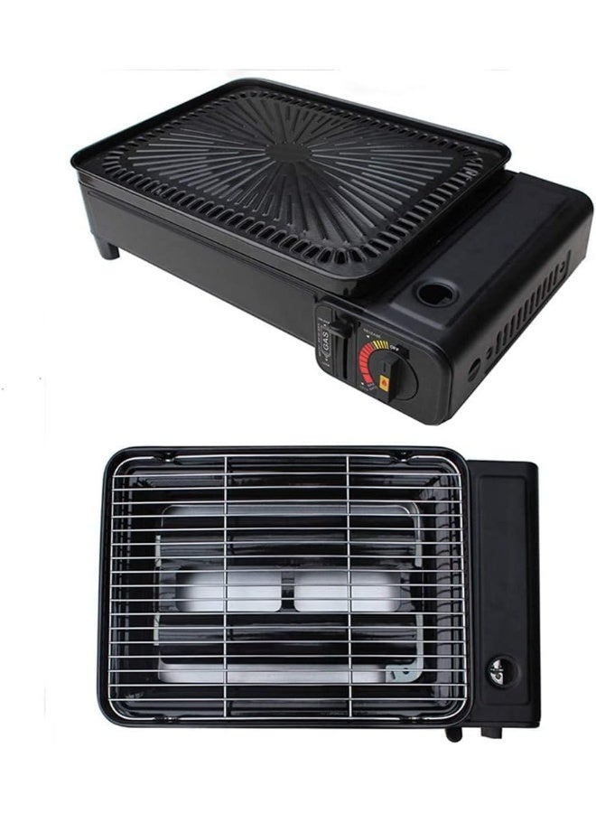 جو تو كامبس موقد تخييم محمول بالبوتان من GO2CAMPS مع شواية وصينية تسخين – خفيف الوزن للطبخ الخارجي - Image 1