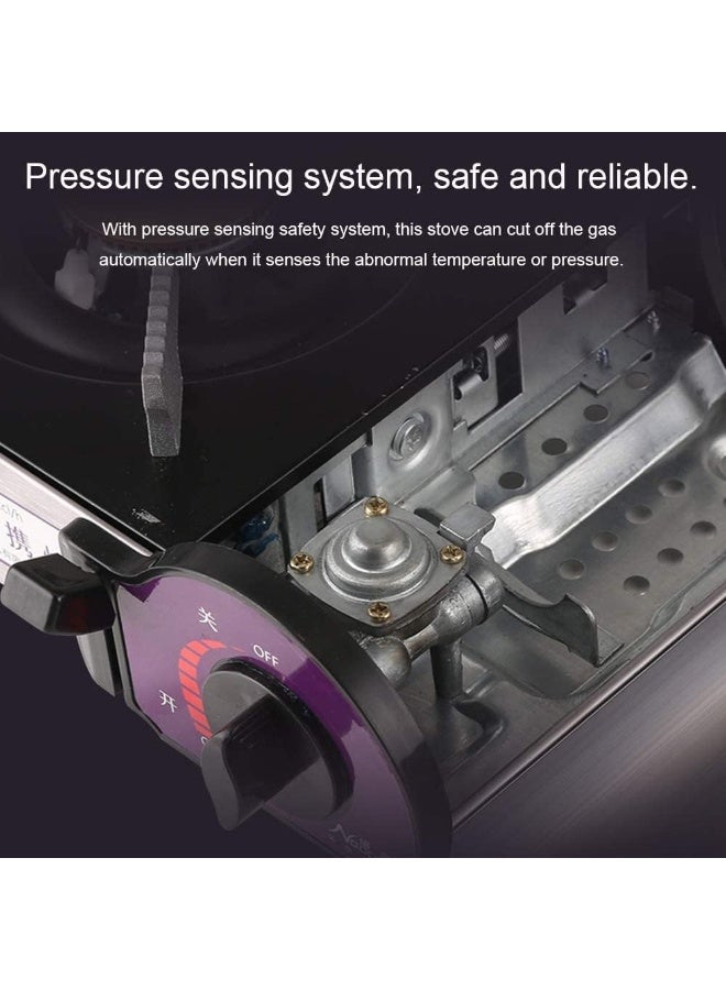 جو تو كامبس موقد تخييم محمول بالبوتان من GO2CAMPS مع شواية وصينية تسخين – خفيف الوزن للطبخ الخارجي - Image 5