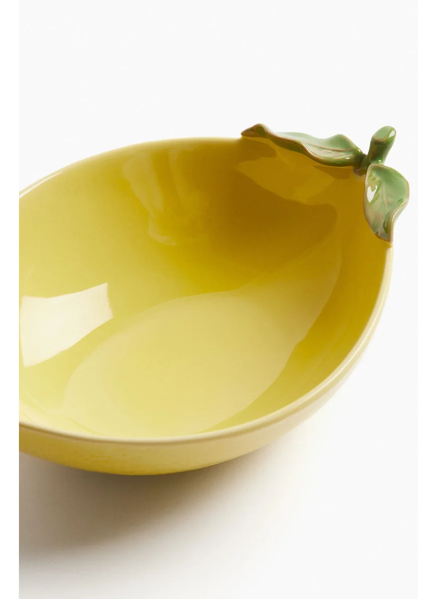 اتش اند ام Lemon-Shaped Stoneware Serving Bowl