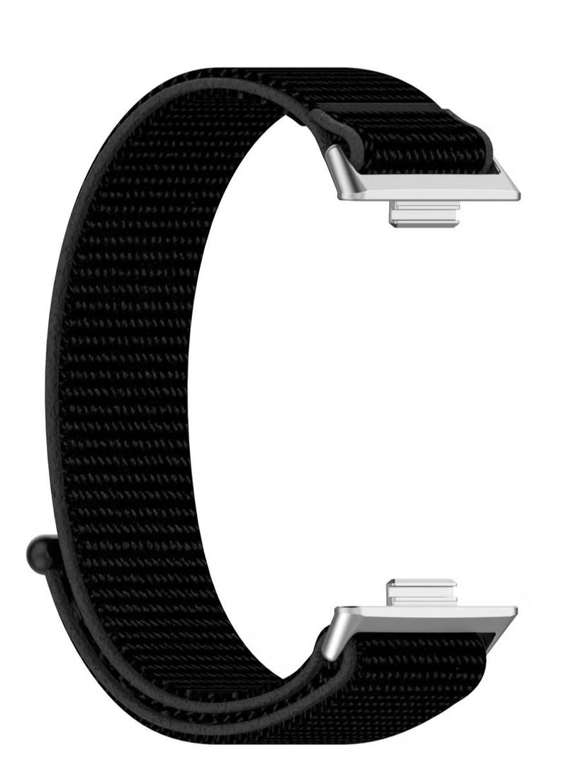Nylon Watchband Replacement Bracelet for Huawei Watch Fit 3/Fit 4/Fit 4 Pro Black - Image 2