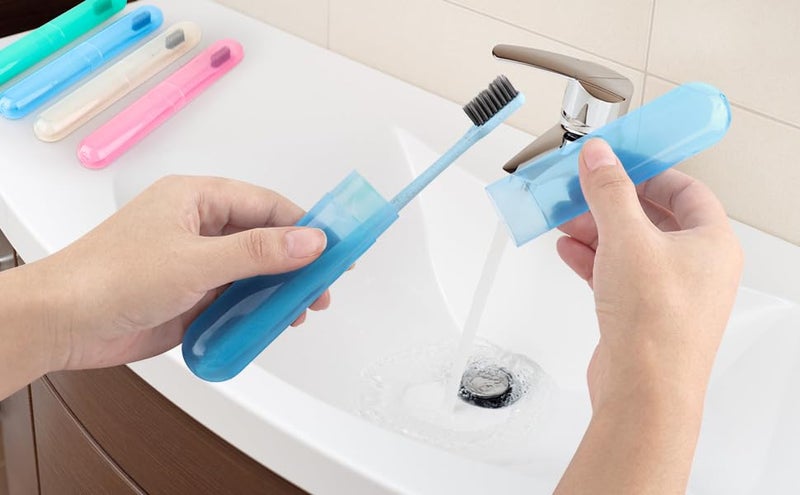 KBS Toothbrush Holders Box Container Case Cover for Makeup Cosmetic Pencil Bathroom Shelf Office Stand Wall Mounted Storage Organizer Travel Accessories - Image 4
