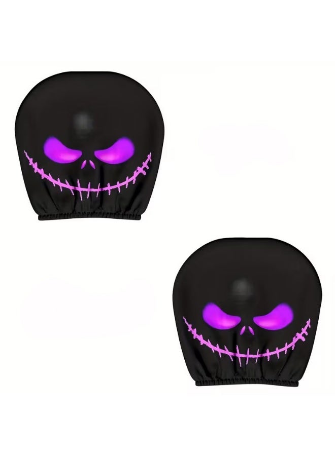 2pcs Headrest Cover with Pumpkin King Theme, Universal Seat Cushion Protector for Cars and Trucks, Car Decoration Accessories - Image 1