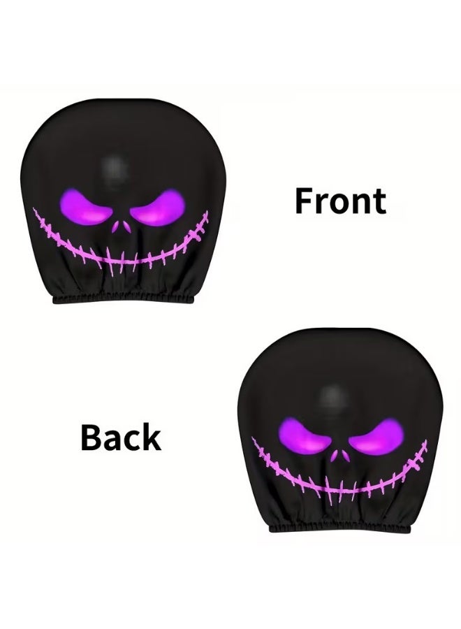 2pcs Headrest Cover with Pumpkin King Theme, Universal Seat Cushion Protector for Cars and Trucks, Car Decoration Accessories - Image 2