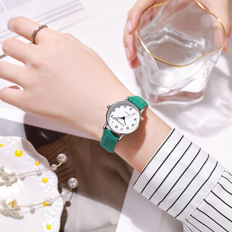 Shunshimei SL68 Quartz Watch for Women with Leather Strap and Calendar - Image 4
