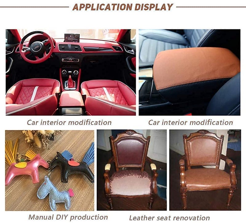 RuvAm RuvAm Leather Repair Patch Durable Self Adhesive Backing Vinyl and Repair Kit for Couches Car Seats Belts Handbags Furniture Sofa  - Image 4