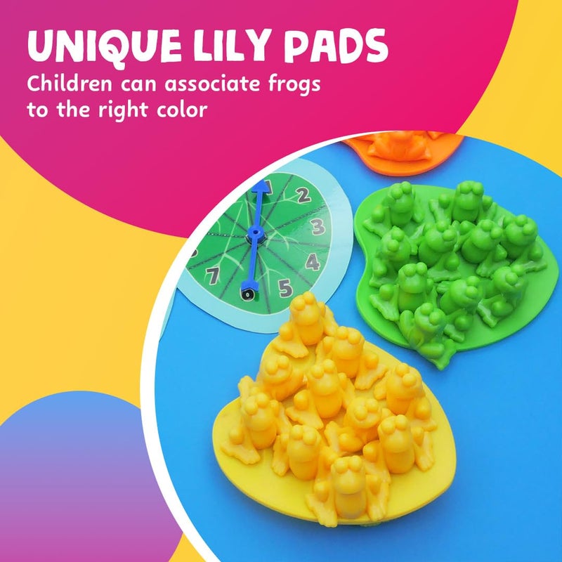 Skoolzy Counting Toys for Kids Ages 3-5. Learning Frogs Color Sorting Toy Set, Numbers Matching, Montessori Educational Boys and Girls Preschool Games Gifts Stocking Stuffers - Image 3