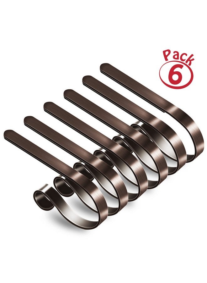 Loncaster Christmas Stocking Holders for Mantle Set of 6, Non-Slip Adjustable Stocking Holders, Stocking Hanger for Christmas Party Decorations (Bronze) - Image 2