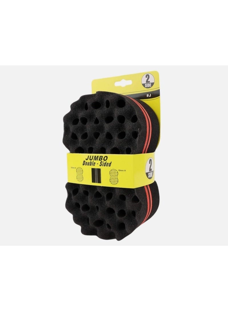 Jumbo Double-Sided Sponge, Black Foam with Grip Holes - Image 3