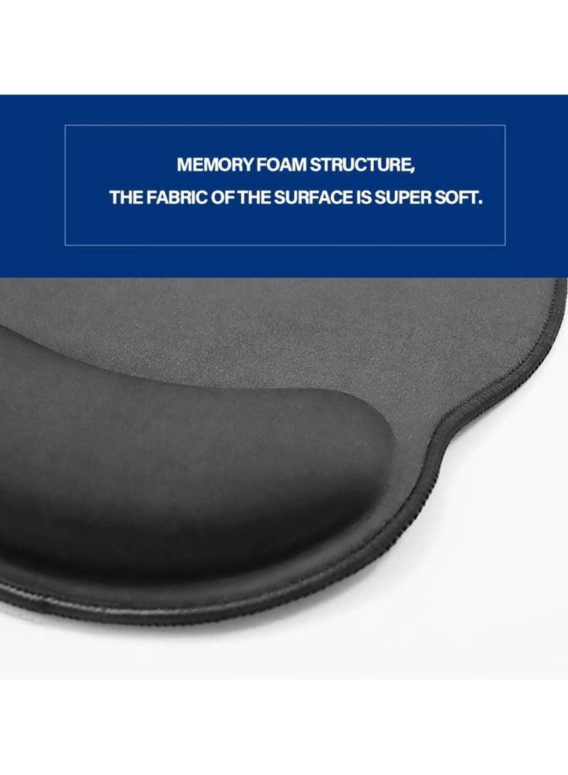 Widen Memory Foam Set Nonslip Mouse Pad with Wrist Support  Keyboard Wrist Rest Support for Office, Computer, Laptop  Mac  Comfortable  Lightweight for Easy Typing  Pain Relief  - Image 4