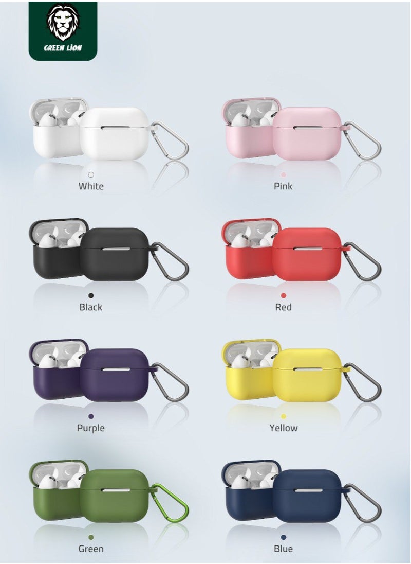 GREEN LION - Berlin Series Silicone Case for AirPods Pro 2/Protection Against Scratch & Damage - Black - Image 1