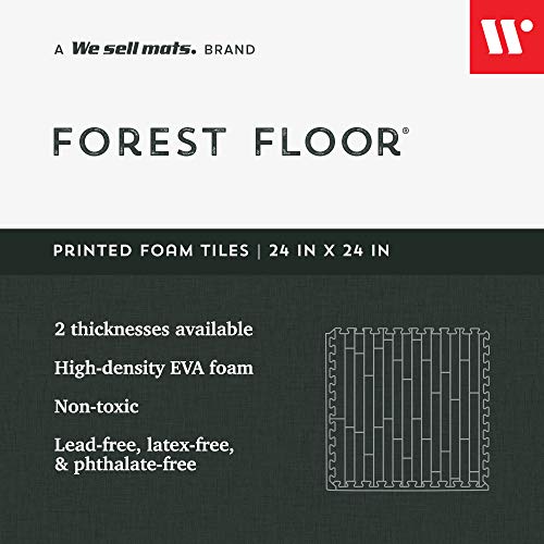 We Sell Mats FOREST FLOOR 3/8 Inch Thick Printed Foam Tiles, Premium Wood Grain Interlocking Foam Floor Mats, Anti-Fatigue Flooring, 24 in x 24 in, 24 Square Feet (6 Tiles) (FF24-10M) - Image 2