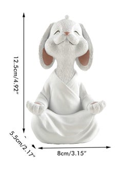 Excefore 1 Piece of Rabbit Figure Meditation Yoga Series Home Decoration  - Image 2