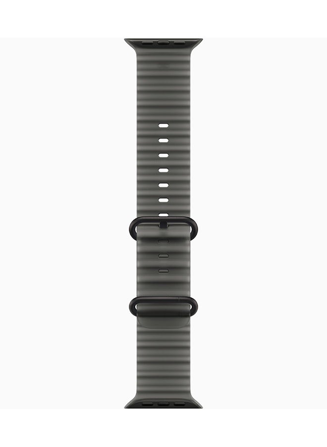 Apple Watch Ultra 4 GPS + Cellular (Middle East Version) Black Titanium Case With Translucent Black Ocean Band - Image 3