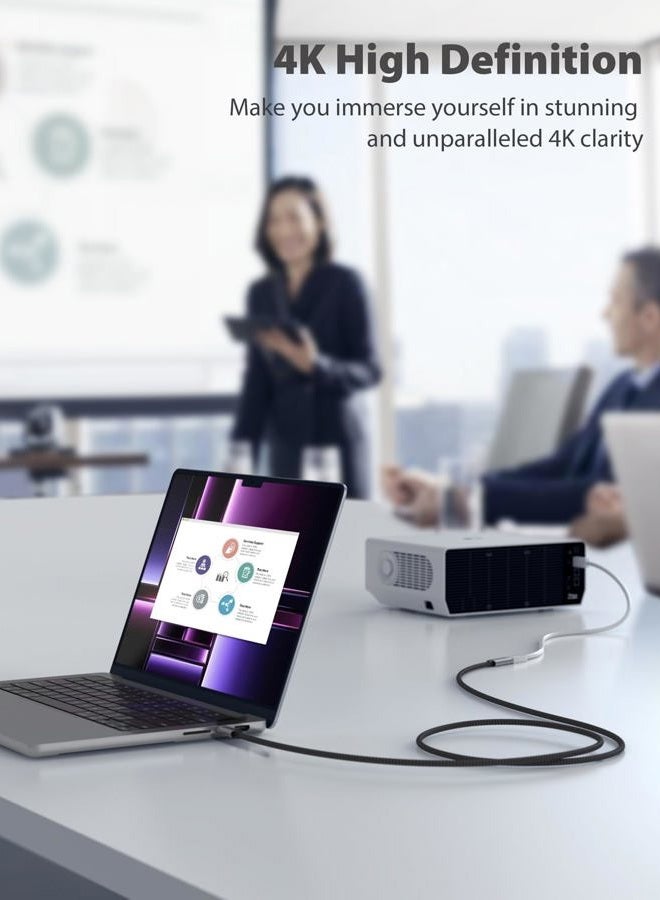 Stouchi كابل تمديد USB C 6FT/1.8M، كابل تمديد PSVR2 نوع C 3.1 ذكر إلى أنثى للشحن السريع ونقل البيانات الصوتية لجهاز iPhone15، iPad Mini/pro، MacBook Air M2/ M1 Mac Mini/pro، Mag-Safe - Image 5